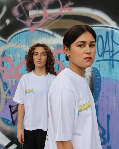 Trace of Flame High Collar Semi Muscle Cropped Tee